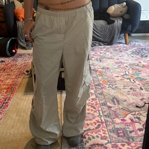 Zara Men's Cargo Pants in Light Gray